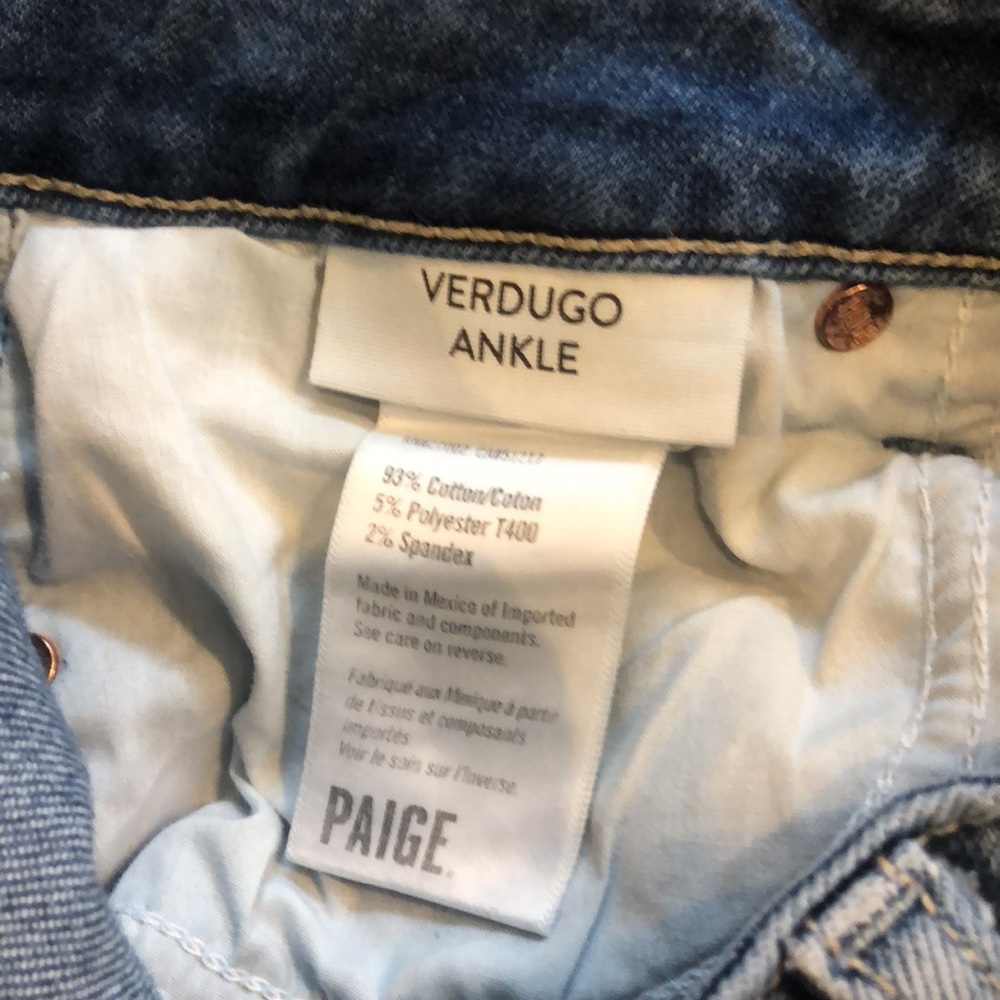 Paige ankle destructed hem jeans - Picture 5 of 6